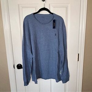 Polo Ralph Lauren Heathered Blue LS Tee 🆕